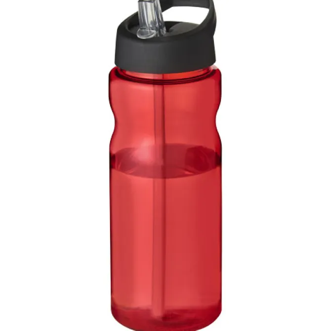 Bidon H2O Base® o pojemności 650 ml z wieczkiem z słomką / Czerwony 21004905