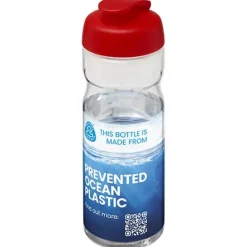 Bidon H2O Eco o pojemności 650 ml z wieczkiem zaciskowym / Przezroczysty 21009794