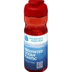 Bidon H2O Eco o pojemności 650 ml z wieczkiem zaciskowym / Przezroczysty 21009791