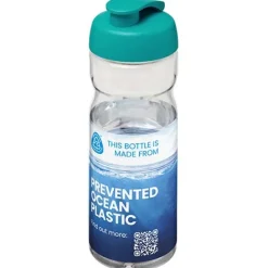 Bidon H2O Eco o pojemności 650 ml z wieczkiem zaciskowym / Pomarańczowy 21009723