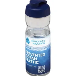 Bidon H2O Eco o pojemności 650 ml z wieczkiem zaciskowym / Przezroczysty 21009793