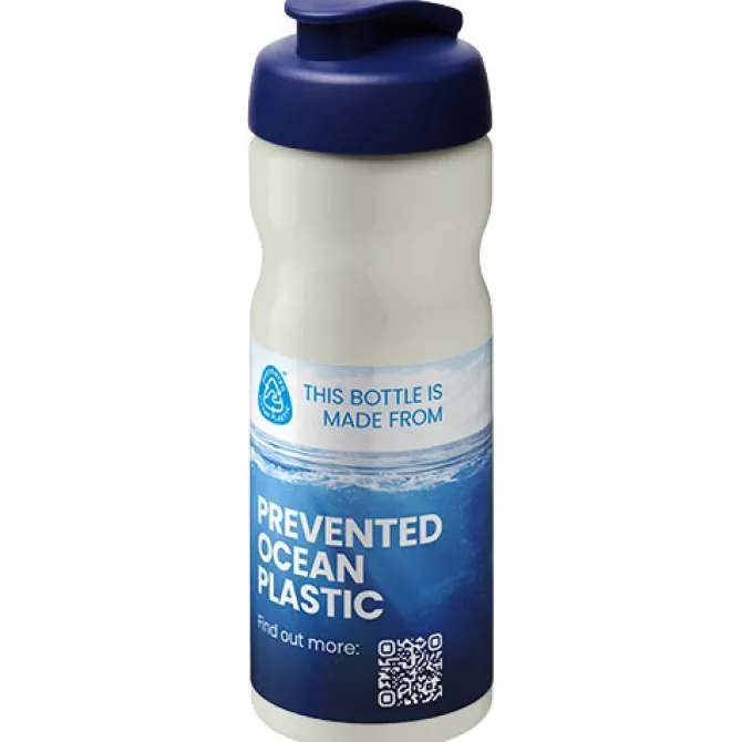Bidon H2O Eco o pojemności 650 ml z wieczkiem zaciskowym / Kość słoniowa 21009722