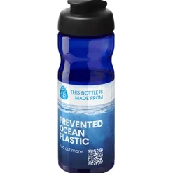 Bidon H2O Eco o pojemności 650 ml z wieczkiem zaciskowym / Niebieski 21009711