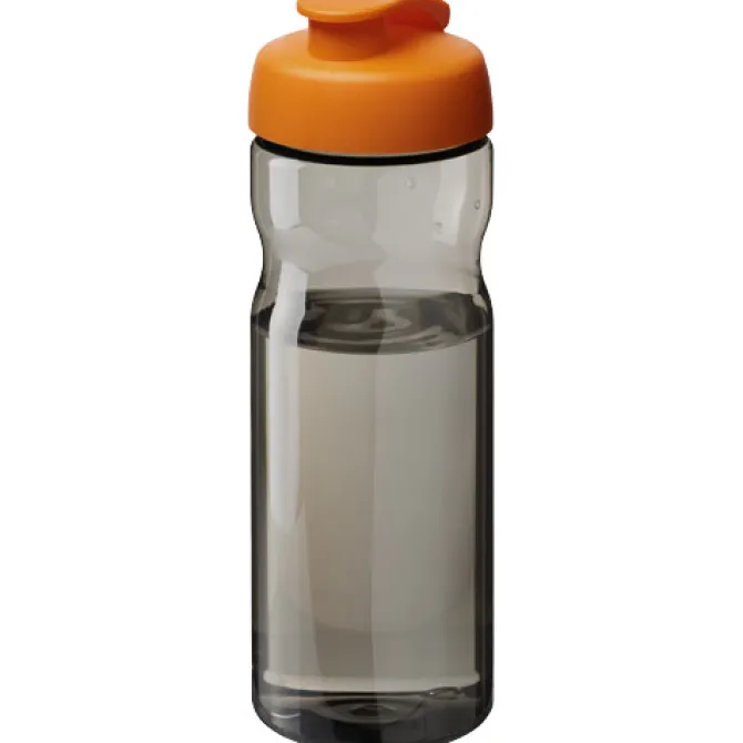 Bidon H2O Eco o pojemności 650 ml z wieczkiem zaciskowym / Ciemnografitowy 21009707