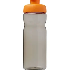 Bidon H2O Eco o pojemności 650 ml z wieczkiem zaciskowym / Ciemnografitowy 21009707