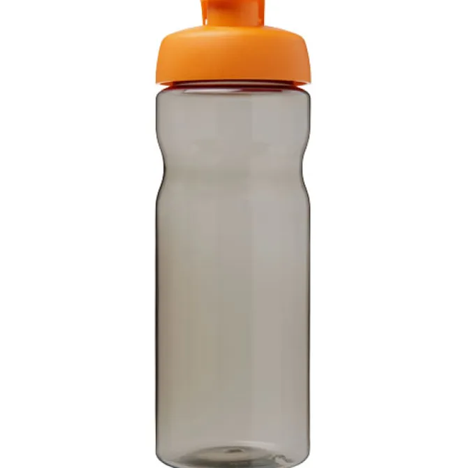 Bidon H2O Eco o pojemności 650 ml z wieczkiem zaciskowym / Ciemnografitowy 21009707
