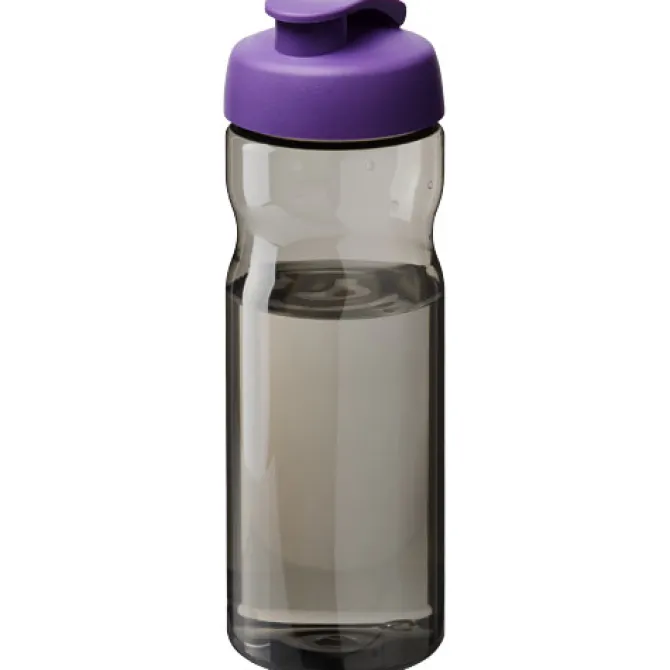 Bidon H2O Eco o pojemności 650 ml z wieczkiem zaciskowym / Ciemnografitowy 21009705