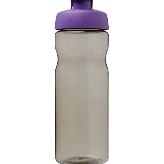 Bidon H2O Eco o pojemności 650 ml z wieczkiem zaciskowym / Ciemnografitowy 21009705