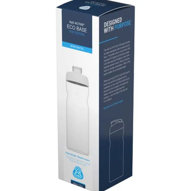 Bidon H2O Eco o pojemności 650 ml z wieczkiem zaciskowym / Ciemnografitowy 21009703