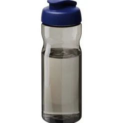 Bidon H2O Eco o pojemności 650 ml z wieczkiem zaciskowym / Ciemnografitowy 21009702