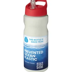Bidon H2O Eco o pojemności 650 ml z wieczkiem z dzióbkiem / Czerwony 21009909