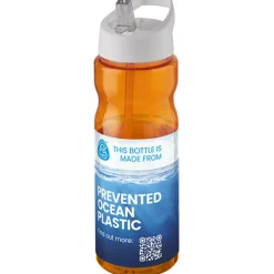 Bidon H2O Eco o pojemności 650 ml z wieczkiem z dzióbkiem / Pomarańczowy 21009906