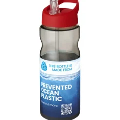 Bidon H2O Eco o pojemności 650 ml z wieczkiem z dzióbkiem / Ciemnografitowy 21009905