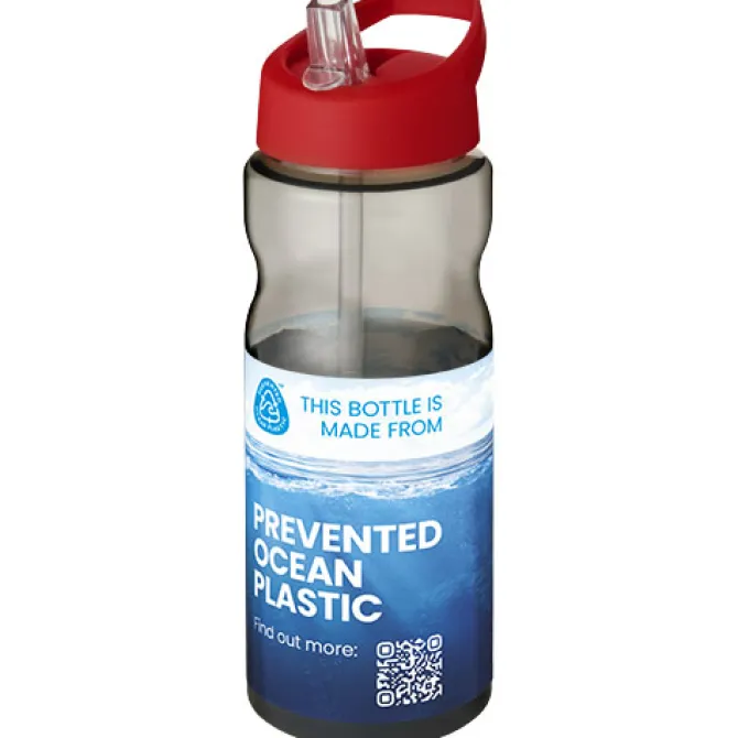 Bidon H2O Eco o pojemności 650 ml z wieczkiem z dzióbkiem / Ciemnografitowy 21009905