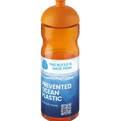 Bidon H2O Eco o pojemności 650 ml z wypukłym wieczkiem / Pomarańczowy 21009831