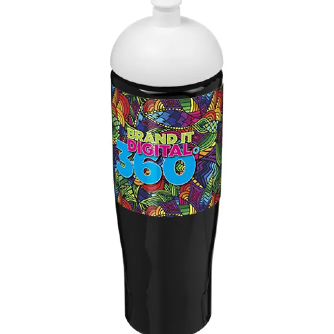 Bidon H2O Tempo® o pojemności 700 ml z wypukłym wieczkiem / Czarny 21004212
