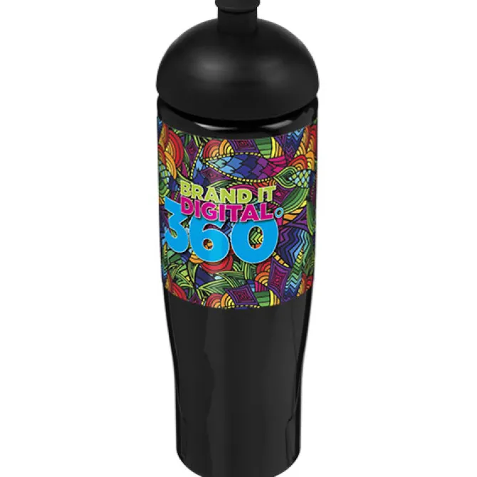 Bidon H2O Tempo® o pojemności 700 ml z wypukłym wieczkiem / Czarny 21004211