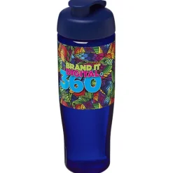 Bidon H2O Tempo® o pojemności 700 ml z wieczkiem zaciskowym / Niebieski 21004019