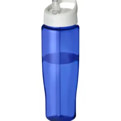 Bidon H2O Tempo® o pojemności 700 ml z wieczkiem z słomką / Niebieski 21004411