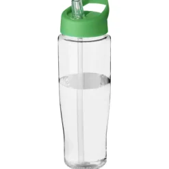 Bidon H2O Tempo® o pojemności 700 ml z wieczkiem z słomką / Przezroczysty 21004420
