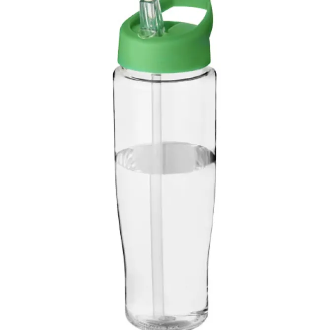 Bidon H2O Tempo® o pojemności 700 ml z wieczkiem z słomką / Przezroczysty 21004420