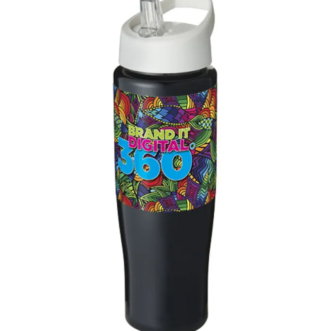 Bidon H2O Tempo® o pojemności 700 ml z wieczkiem z słomką / Różowy 21004428