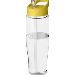 Bidon H2O Tempo® o pojemności 700 ml z wieczkiem z słomką / Przezroczysty 21004426