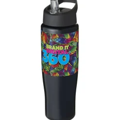 Bidon H2O Tempo® o pojemności 700 ml z wieczkiem z słomką / Różowy 21004414