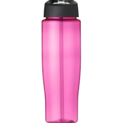 Bidon H2O Tempo® o pojemności 700 ml z wieczkiem z słomką / Różowy 21004406