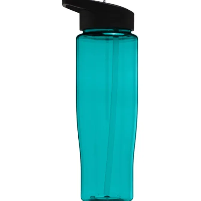 Bidon H2O Tempo® o pojemności 700 ml z wieczkiem z słomką / Błękitny 21004405
