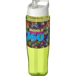 Bidon H2O Tempo® o pojemności 700 ml z wieczkiem z słomką / Limonka 21004412