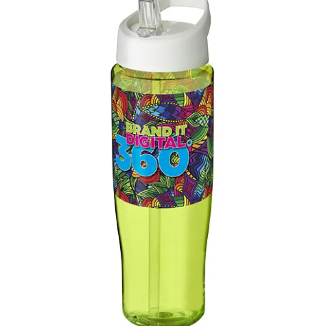 Bidon H2O Tempo® o pojemności 700 ml z wieczkiem z słomką / Limonka 21004412