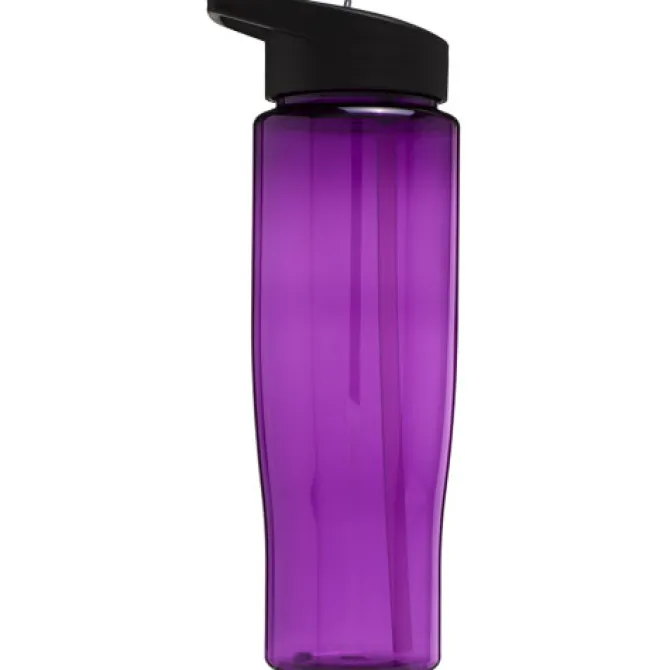 Bidon H2O Tempo® o pojemności 700 ml z wieczkiem z słomką / Fioletowy 21004407