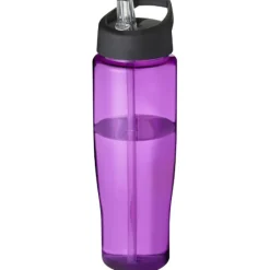 Bidon H2O Tempo® o pojemności 700 ml z wieczkiem z słomką / Fioletowy 21004407