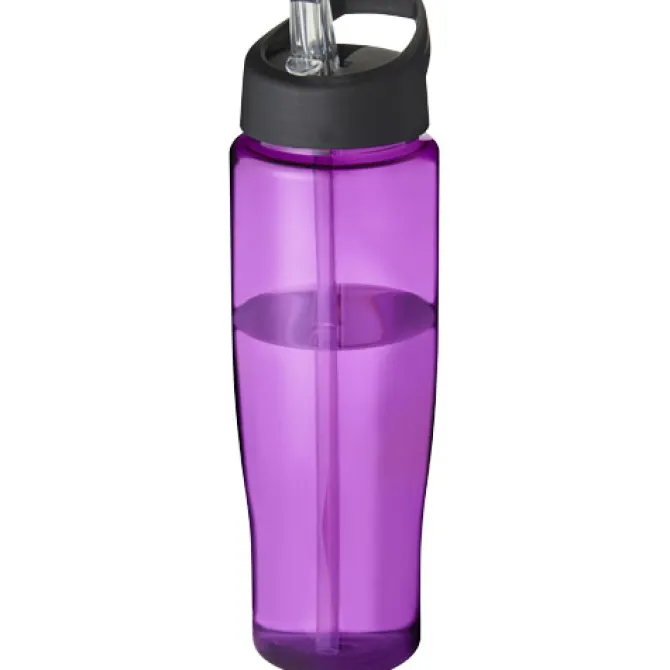 Bidon H2O Tempo® o pojemności 700 ml z wieczkiem z słomką / Fioletowy 21004407