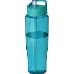 Bidon H2O Tempo® o pojemności 700 ml z wieczkiem z słomką / Błękitny 21004416