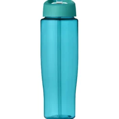 Bidon H2O Tempo® o pojemności 700 ml z wieczkiem z słomką / Błękitny 21004416