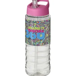Bidon H2O Treble o pojemności 750 ml z wieczkiem z dzióbkiem / Przezroczysty 21087710