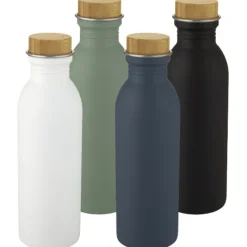 Bidon Kalix o pojemności 650 ml ze stali nierdzewnej / Zielony melanż 10067762