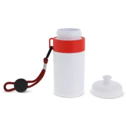 Bidon Sportowy Z Obwódka I Kolorowym Sznurkiem 500ml / Biały / zielony LT98785-N0131