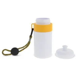 Bidon Sportowy Z Obwódka I Kolorowym Sznurkiem 500ml / Biały / żółty LT98785-N0141