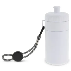 Bidon Sportowy Z Obwódka I Kolorowym Sznurkiem 500ml / Biały / biały LT98785-N0101