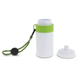 Bidon Sportowy Z Obwódka I Kolorowym Sznurkiem 500ml / Biały / jasnozielony LT98785-N0132