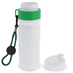 Bidon Sportowy Z Obwódka I Kolorowym Sznurkiem 750ml / Biały / zielony LT98736-N0131