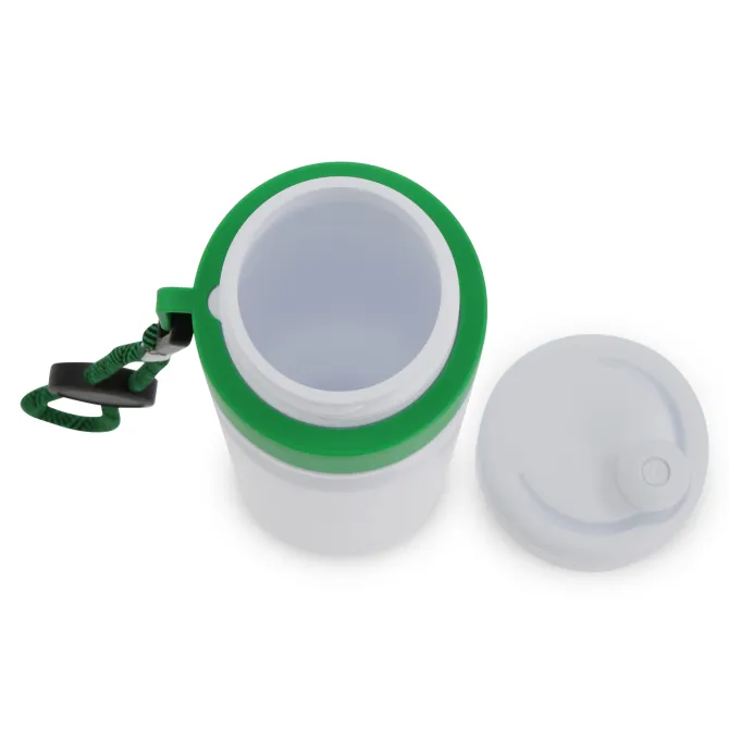 Bidon Sportowy Z Obwódka I Kolorowym Sznurkiem 750ml / Biały / jasnoniebieski LT98736-N0112