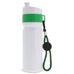 Bidon Sportowy Z Obwódka I Kolorowym Sznurkiem 750ml / Biały / jasnoniebieski LT98736-N0112