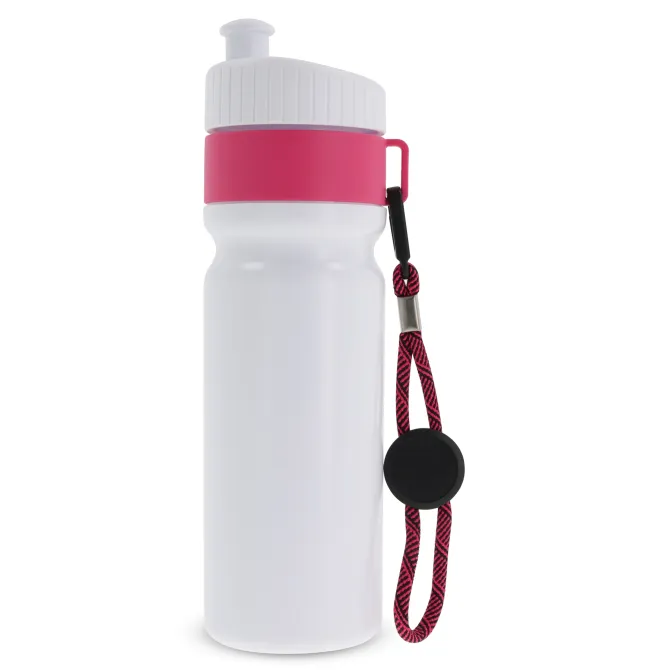 Bidon Sportowy Z Obwódka I Kolorowym Sznurkiem 750ml / Biały / jasnozielony LT98736-N0132
