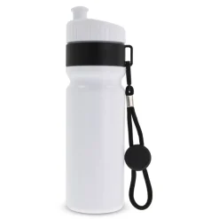 Bidon Sportowy Z Obwódka I Kolorowym Sznurkiem 750ml / Biały / czarny LT98736-N0102