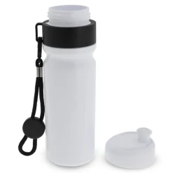 Bidon Sportowy Z Obwódka I Kolorowym Sznurkiem 750ml / Biały / czarny LT98736-N0102
