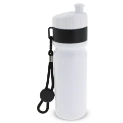 Bidon Sportowy Z Obwódka I Kolorowym Sznurkiem 750ml / Biały / pomarańczowy LT98736-N0126